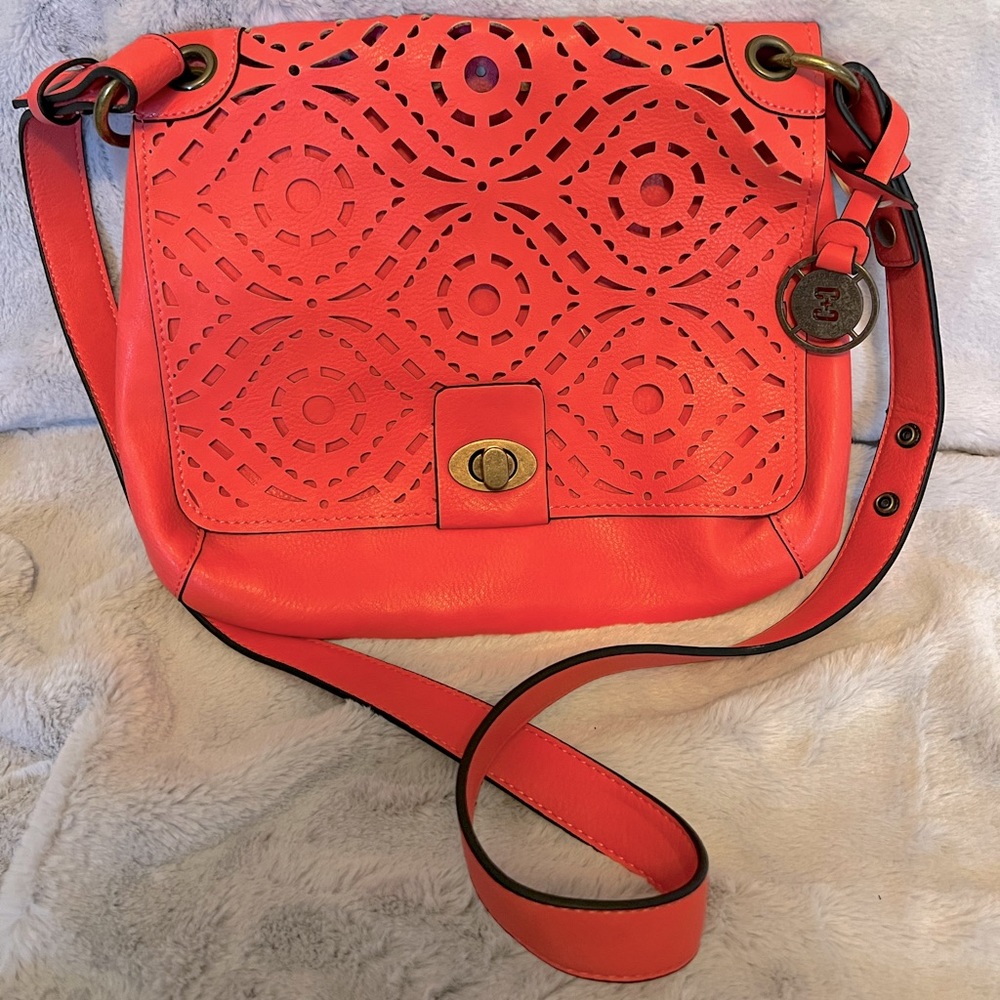 Coco & Carmen pink vinyl purse